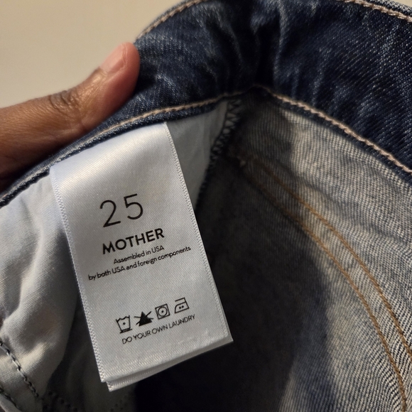 Mother Women's The Tomcat Roller Painfully Obvious Wide Leg Denim Jeans Sz 25 - Picture 10 of 10